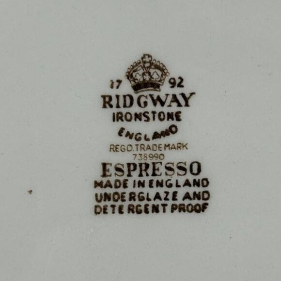 Ridgway UK Ironstone Espresso vegetable serving bowl - Picture 5 of 5